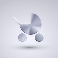 Vector full metal icon on blue background Eps10 N3