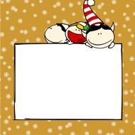 Christmas card with elves
