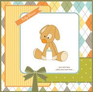 baby shower card with puppy N11