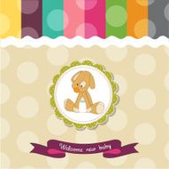 baby shower card with puppy N13
