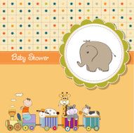 funny cartoon baby shower card N14