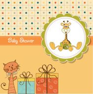 funny cartoon baby shower card N16