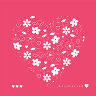 hearts and flowers greeting card
