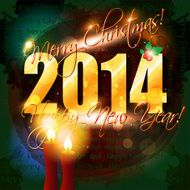 Happy New Year card or background with snowflakes N5