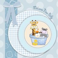 Baby boy shower card N105