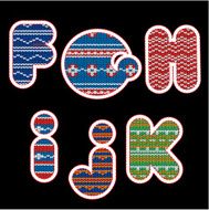knitted alphabet - FGHUK