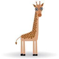 Funny Giraffe on white background vector