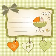 Baby boy announcement card N59