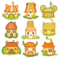 animal houses (vector illustration)