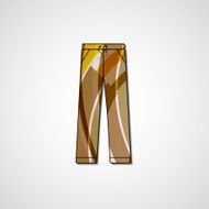 Abstract illustration on pants N137