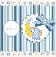 Baby boy shower card N107