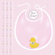 baby shower card with little duck N11