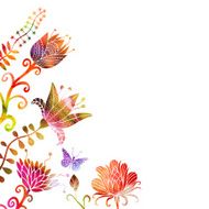 Watercolor Floral Background