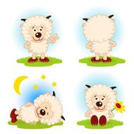 sheep in a variety of actions