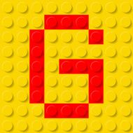 Letter G in construction kit