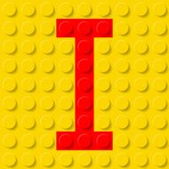 Letter I in construction kit