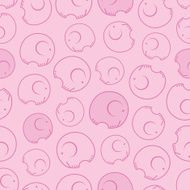 Pink seamless baby pattern with elephants