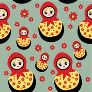 Matryoshka seamless pattern