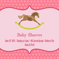 Baby Girl Shower and Arrival Card N5