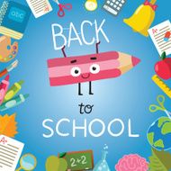 back to school - background with education icons