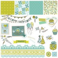 Birthday Party Set - for design and scrapbook