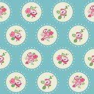 Seamless Vintage Flower Background N3