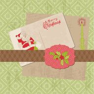 Scrapbook Christmas Vintage Design