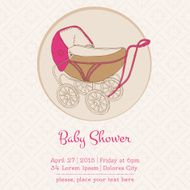 Baby Girl Shower or Arrival Card N4