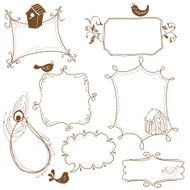 Sweet Doodle Frames with Birds N2