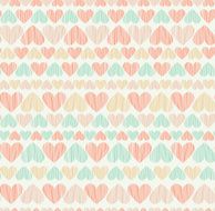 Romantic colorful seamless heart pattern