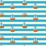 striped pattern with little ships