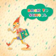 Back to school speech bubble Hero of fairy story N2