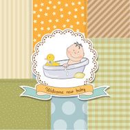 Baby boy shower card N108