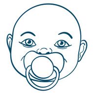 Baby sucking a pacifier N2