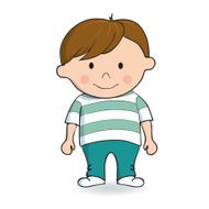 Hand-drawn cartoon boy N2