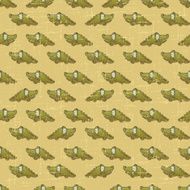 Vintage vector seamless pattern with cartoon crocodiles