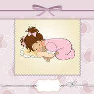 Baby girl shower card N95