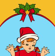 Cartoon little girl in suit Snow Maiden Vector N4