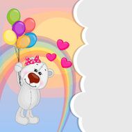 Polar Bear with balloons