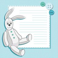 Invitation card with cÂute cartoon rabbit