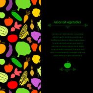 Vegetables vector background N9