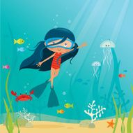 Little Girl Swimming N3