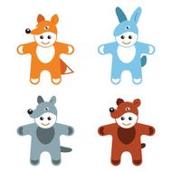 children's carnival costumes animals hare fox wolf bear