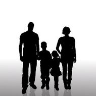 Vector silhouette of family N369