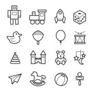 Toys icon collection