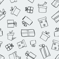 Gift boxes seamless pattern