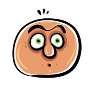 Funny cartoon face vector illustration N7