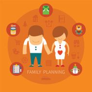 Family planning vector concept