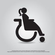 Maternity on wheelchair vector