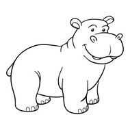 Coloring book (hippo) N2